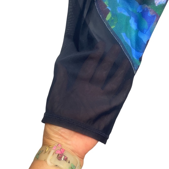Athleta Medium Leggings Colorful Sheer Ankle Blue Pink Green‎ - Picture 7 of 8
